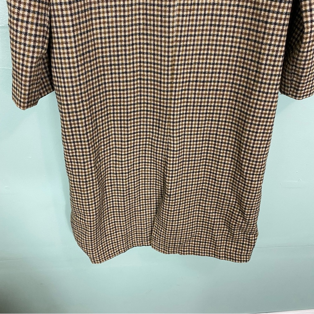 Anthropologie If By Sea Menswear‎ Plaid Overcoat City Coat Brown Academia Small - Picture 10 of 13